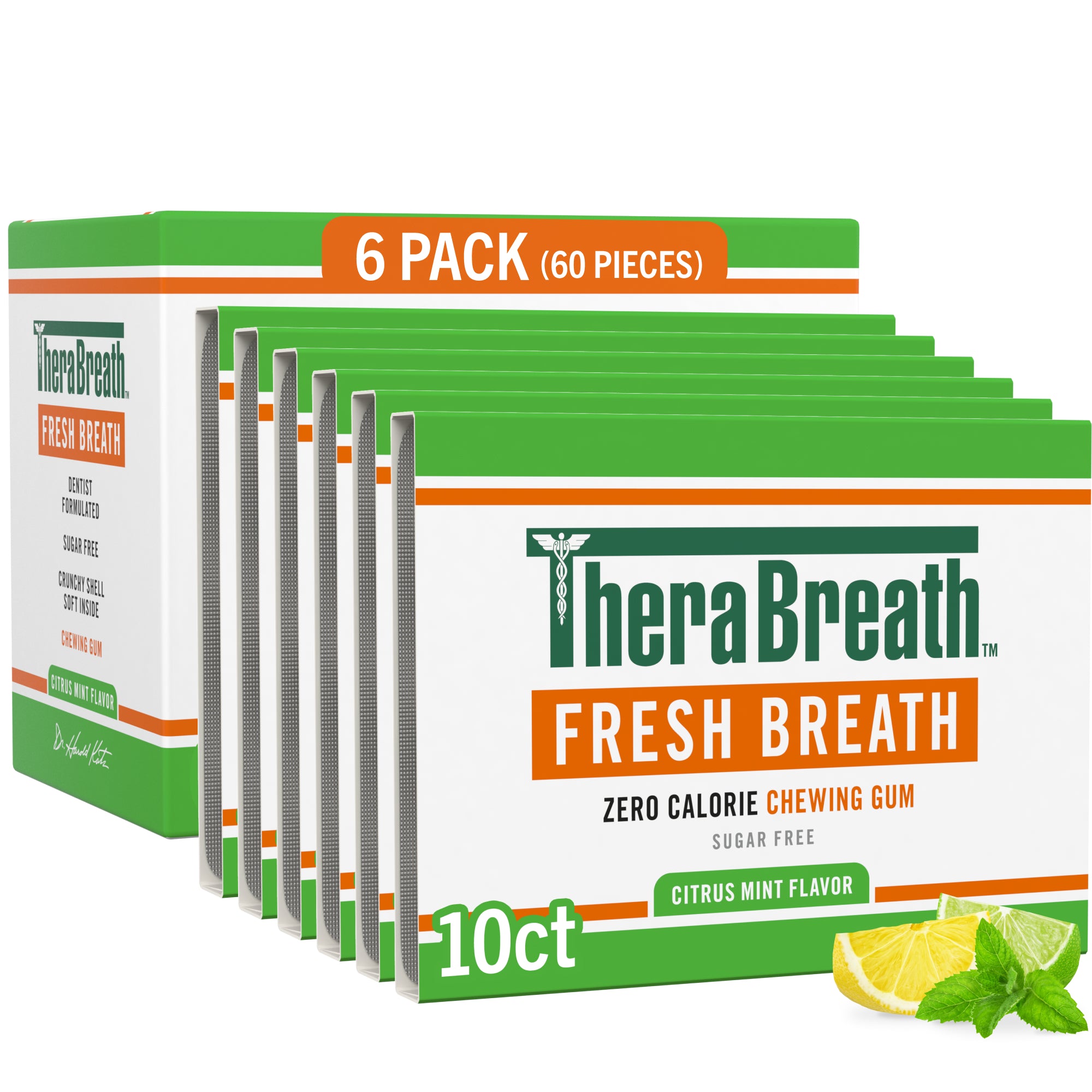 Fresh Breath Chewing Gum, Citrus Mint Flavor - Image 10